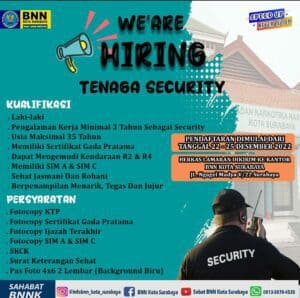 Lowongan Kerja Tenaga Security