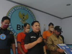 Press Release Ungkap Kasus Narkotika BNN Kota Surabaya