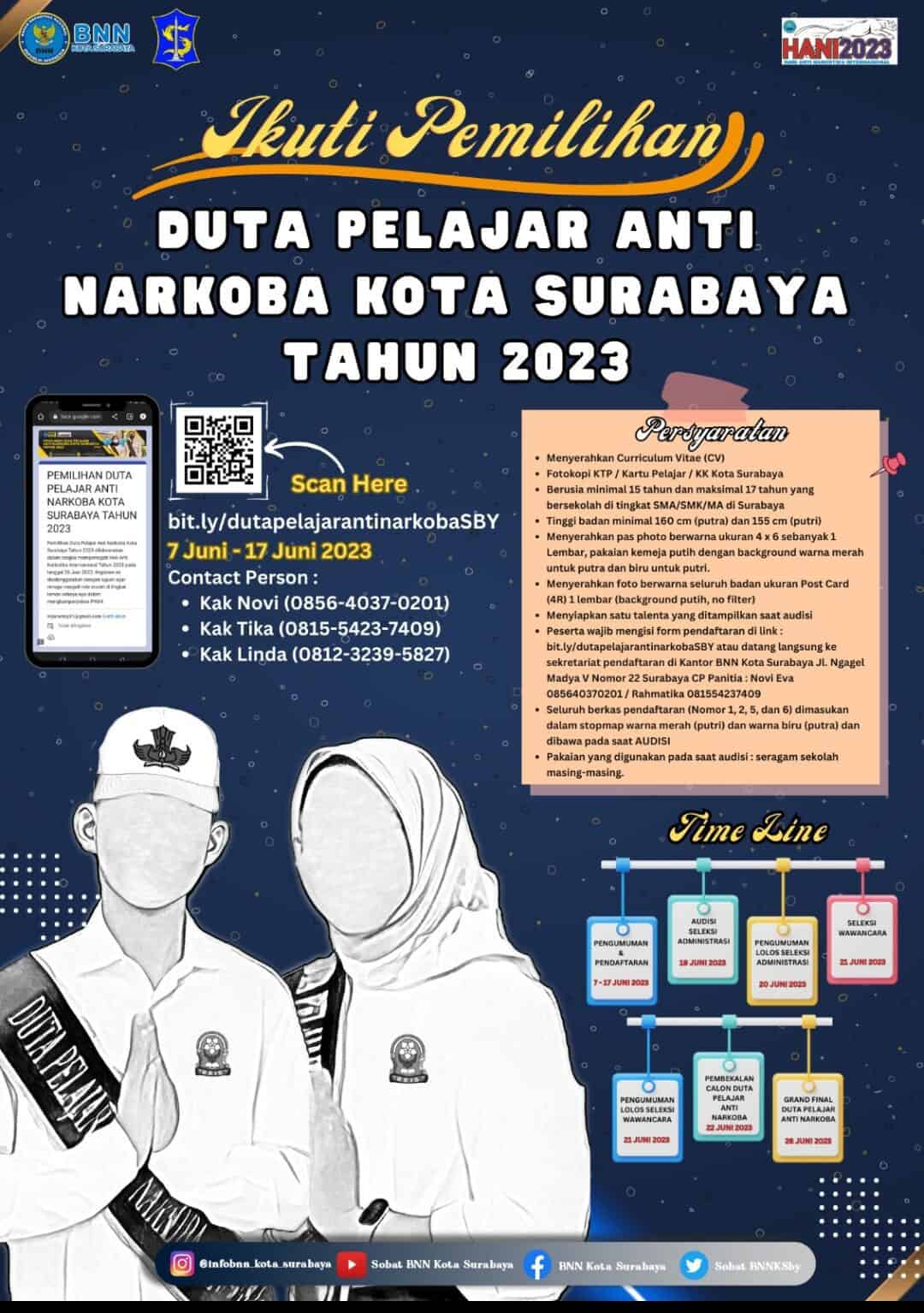 Pemilihan Duta Pelajar Anti Narkoba Kota Surabaya