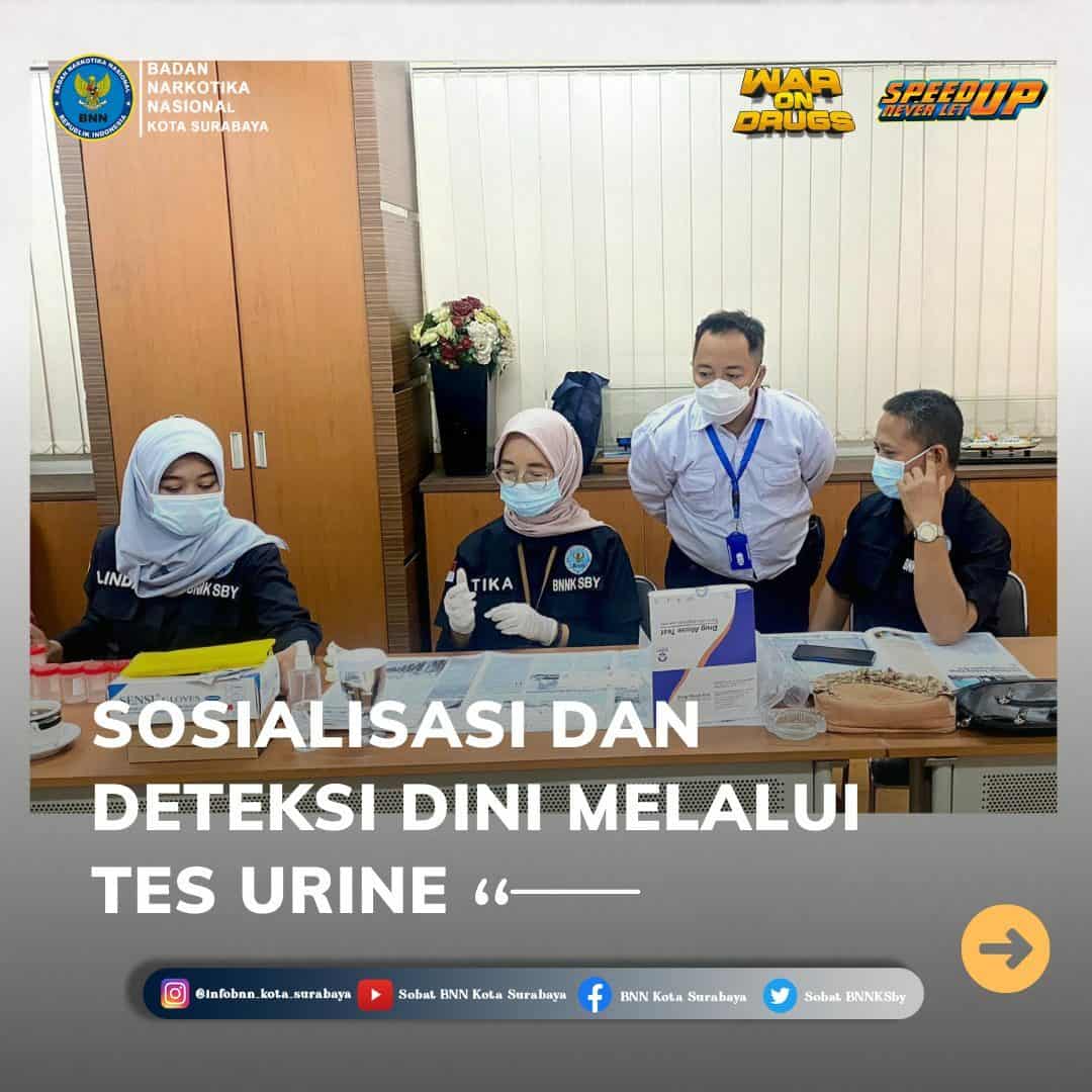 Kegiatan Sosialisasi P4GN dan Deteksi Dini Melalui Tes Urine Terhadap 25 Pegawai PT. Dumas Tanjung Perak Shipyard Konsep Otomatis