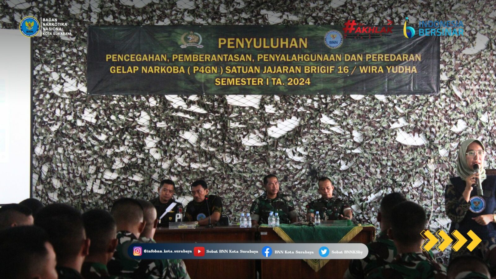 Sosialisasi P4GN dan Tes Urine Terhadap Prajurit prajurit Yonif 516/Caraka Yudha Surabaya Sosialisasi P4GN dan Tes Urine Terhadap Prajurit prajurit Yonif 516/Caraka Yudha Surabaya