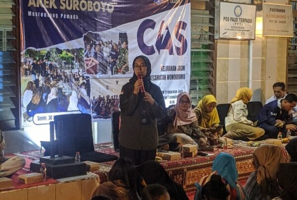 Sosialisasi Bahaya Narkoba dalam Acara Cangkrukan Arek Suroboyo (CAS) di Kelurahan Jagir, Kecamatan Wonokromo