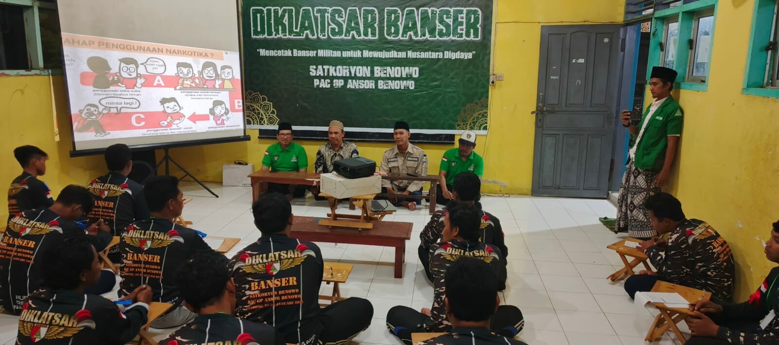 BNN Kota Surabaya Gelar Sosialisasi P4GN pada Diklatsar Banser PAC GP Ansor Kecamatan Benowo