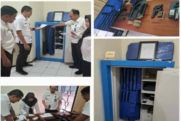 Pemeriksaan Senjata Api dan Perlengkapannya di BNN Kota Surabaya