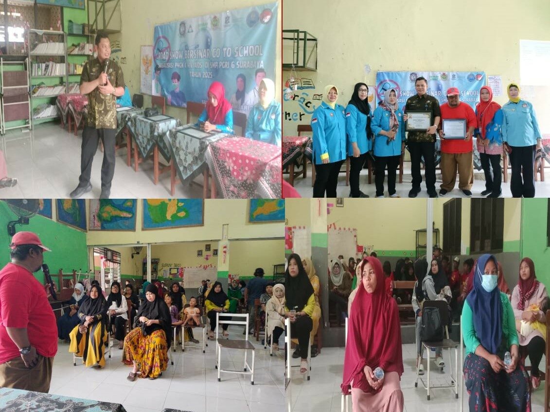 Road Show Go To School: BNN Kota Surabaya dan GMDM Jatim Sosialisasikan P4GN di SMP PGRI 6 Surabaya Road Show Go To School: Sosialisasi P4GN Bersama GMDM Jawa Timur