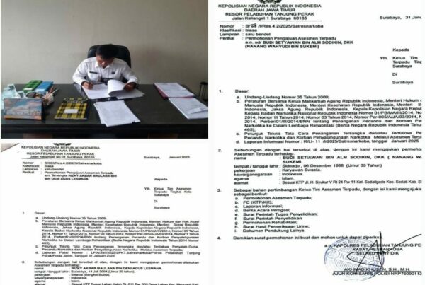 PEMERIKSAAN DOKUMEN PERSYARATAN PERMOHONAN ASESMEN TERPADU OLEH TIM SEKRETARIAT TAT KOTA SURABAYA