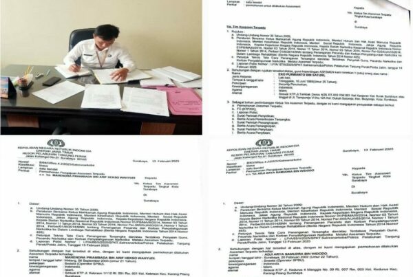 BNN Kota Surabaya Lakukan Pemeriksaan Dokumen Permohonan Asesmen Terpadu