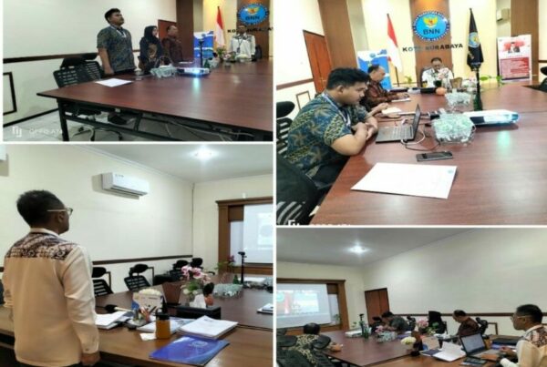 BNN Kota Surabaya Mengikuti Rapat Pimpinan BNN RI Secara Virtual