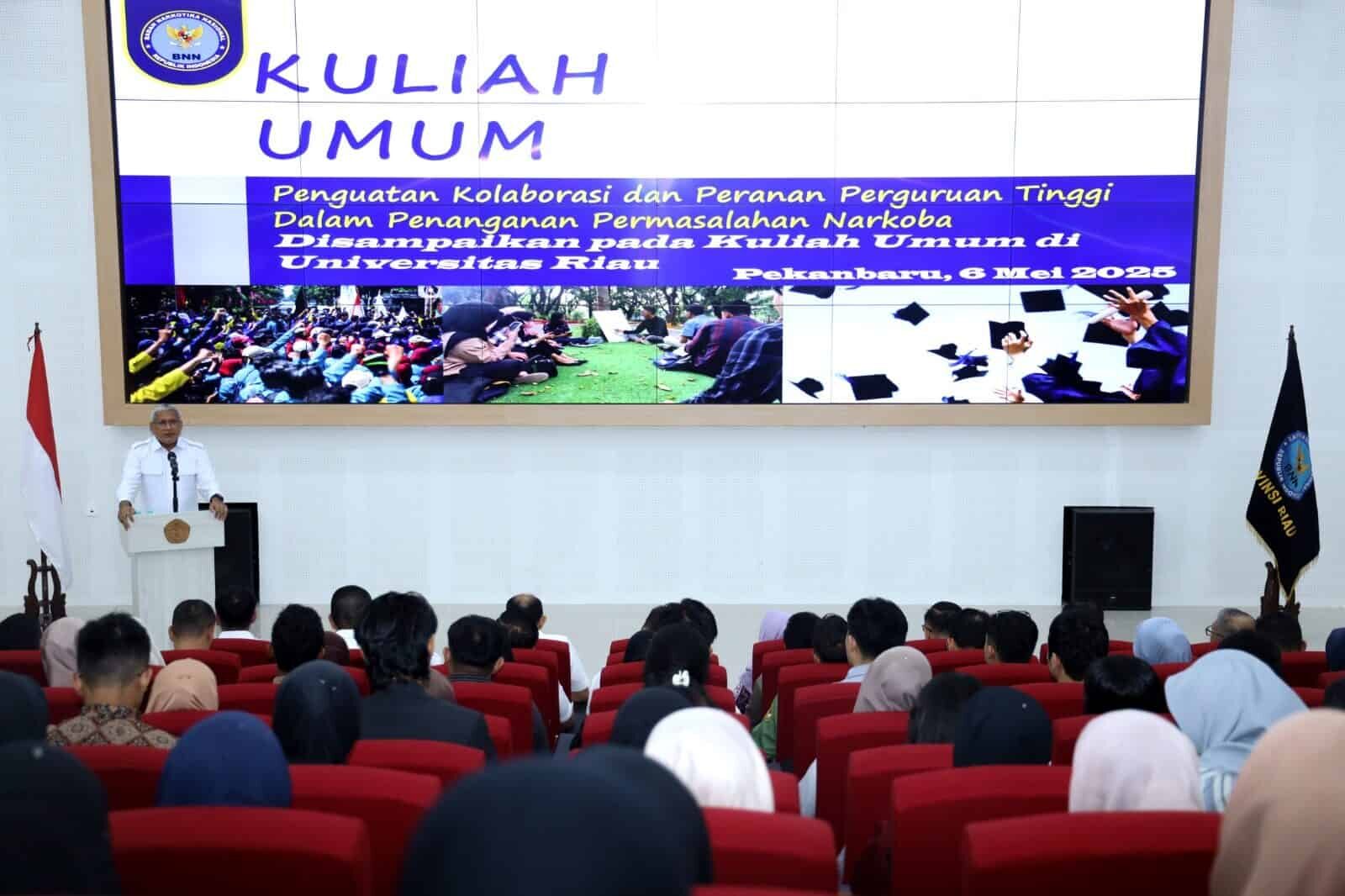 BERIKAN KULIAH UMUM, KEPALA BNN RI BUKA WAWASAN MAHASISWA UNRI TERKAIT NARKOBA BERIKAN KULIAH UMUM, KEPALA BNN RI BUKA WAWASAN MAHASISWA UNRI TERKAIT NARKOBA