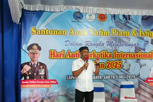 BNN KOTA SURABAYA DAN LRPPN BI GELAR ISTIGHOSAH & SANTUNAN ANAK YATIM, TEGASKAN KOMITMEN BERSAMA DI MOMENTUM HANI 2025